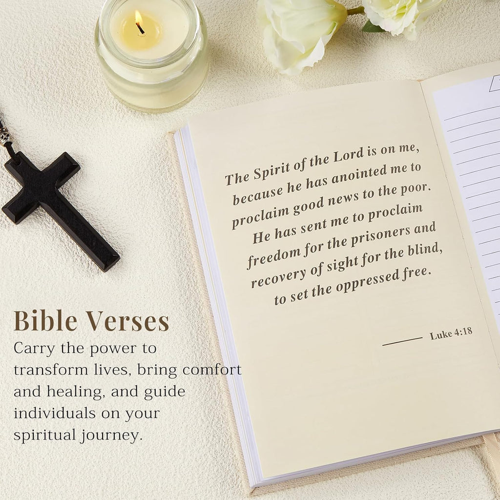 Prayer Journal for Women, Bible Journal with Scripture, Beige | 160 Pages, 60-Week Faith & Devotional Journal, Hardcover Bible Study Notebook for Note Taking, Christian Gift for Women