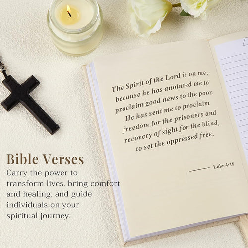 Prayer Journal for Women, Bible Journal with Scripture, Beige | 160 Pages, 60-Week Faith & Devotional Journal, Hardcover Bible Study Notebook for Note Taking, Christian Gift for Women
